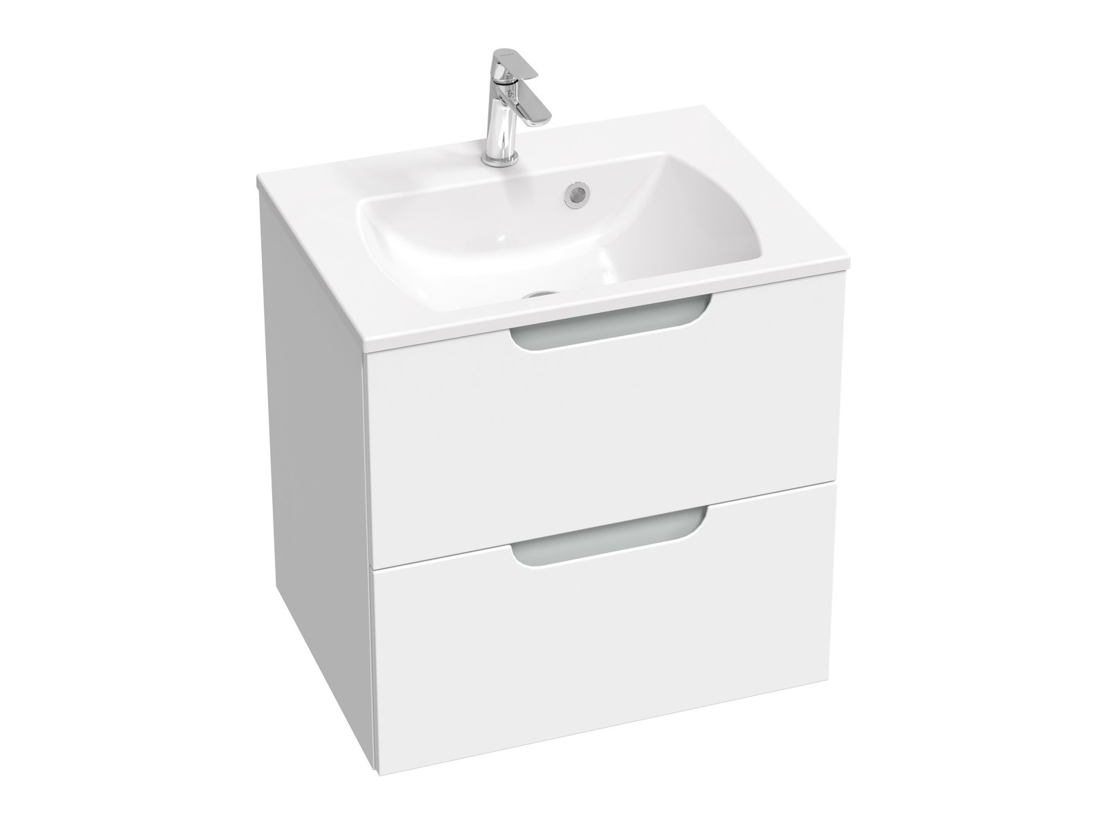 Ravak SD Classic II szafka 60 cm podumywalkowa wisząca biały połysk/ szara X000001477