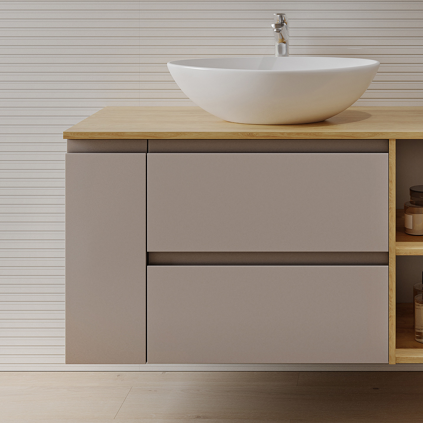 Cersanit Moduo szafka 20x44,6x55 cm boczna wisząca kaszmir S590-117 - Wysyłka w 24h