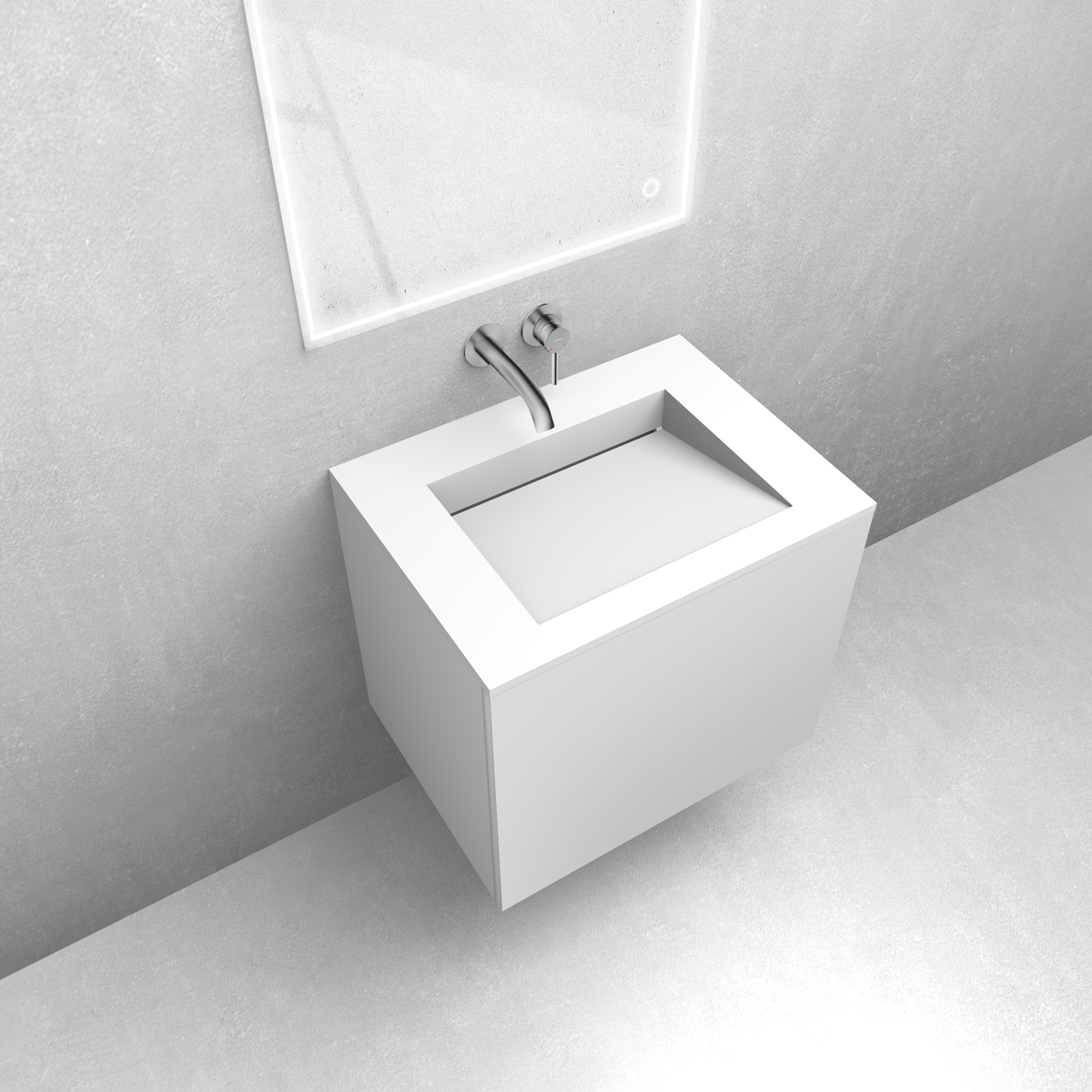 Zestaw Oltens Lun szafka podumywalkowa 60 cm z umywalką Stila LavaForm biały mat 68759000 - Wysyłka w 24h