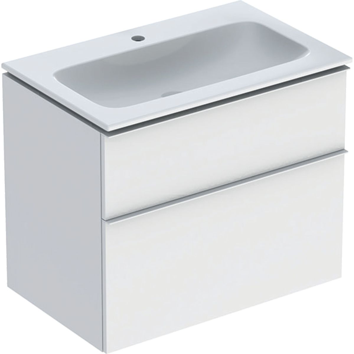 Geberit iCon Set Slim umywalka z szafką 75 cm zestaw meblowy biały mat 502.336.01.3