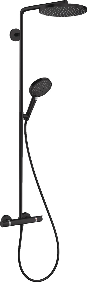 Hansgrohe Raindance S PowderRain zestaw prysznicowy ścienny czarny mat 27633670 - Wysyłka w 24h