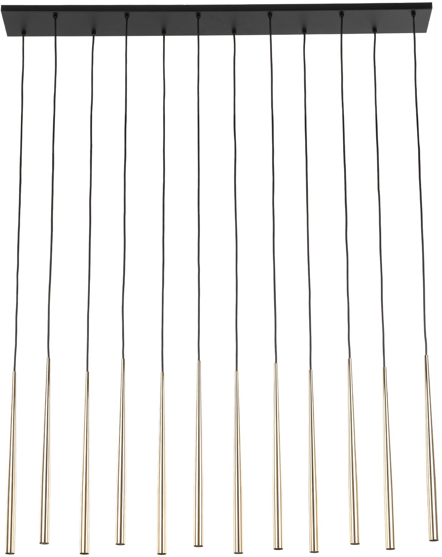 TK Lighting Piano lampa wisząca 12x8 W czarna-złota 10119