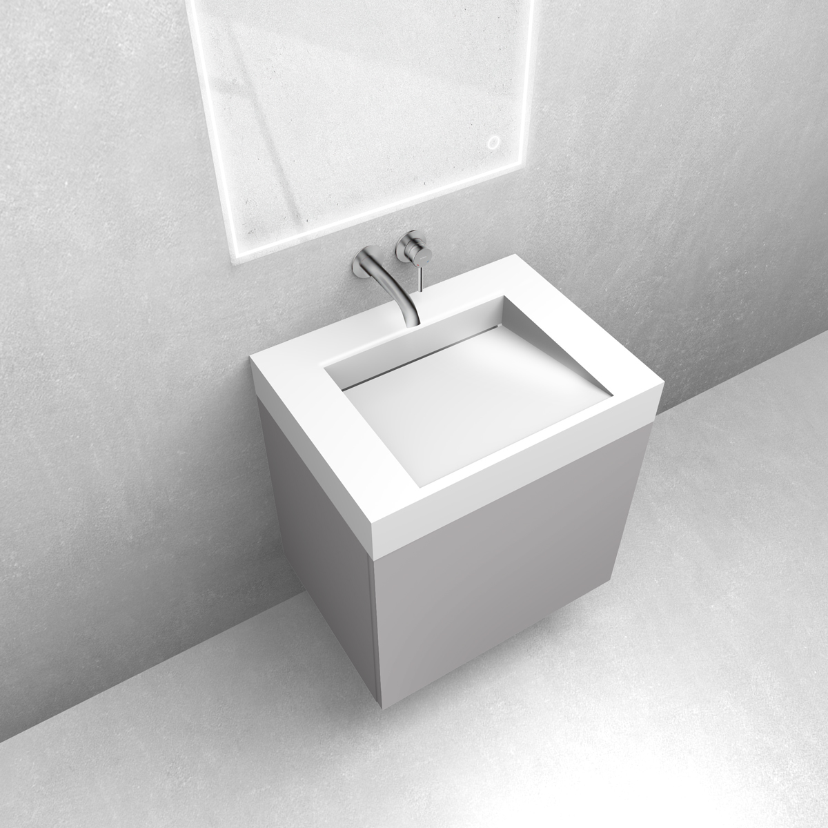 Zestaw Oltens Lun szafka podumywalkowa 60 cm z umywalką Stila LavaForm kaszmir/biały połysk 68796900 - Wysyłka w 24h