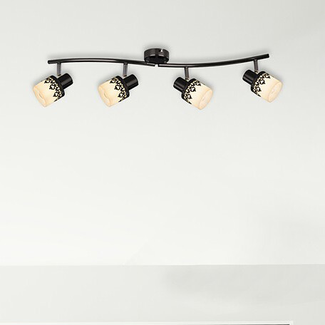 Rabalux Lacey lampa podsufitowa 4x40W czarny/biały 5344