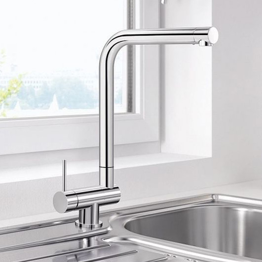 Blanco Laressa-F bateria kuchenna stojąca podokienna chrom 521546