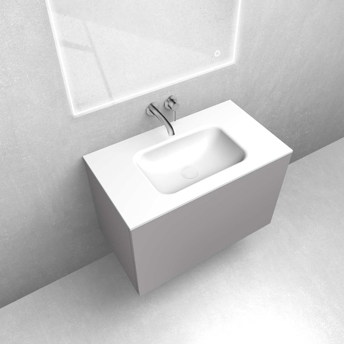 Zestaw Oltens Lun szafka podumywalkowa 80 cm z umywalką Kalla LavaForm kaszmir/biały połysk 68782900 - Wysyłka w 24h