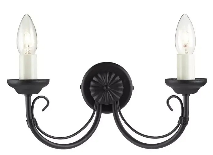Elstead Lighting Chartwell kinkiet 2x60 W czarny CH2-BLACK
