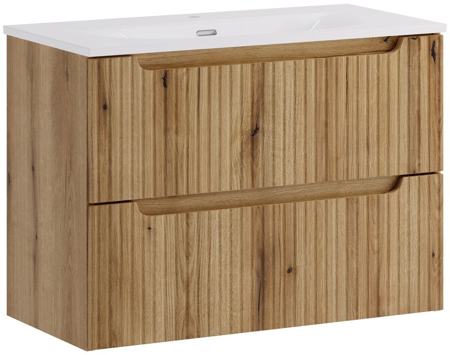Zestaw Comad Nova Coast Evoke szafka 80 cm podumywalkowa wisząca z umywalką Sky dąb SET-NOCE 80CM S SKY 3 - Wysyłka w 24h
