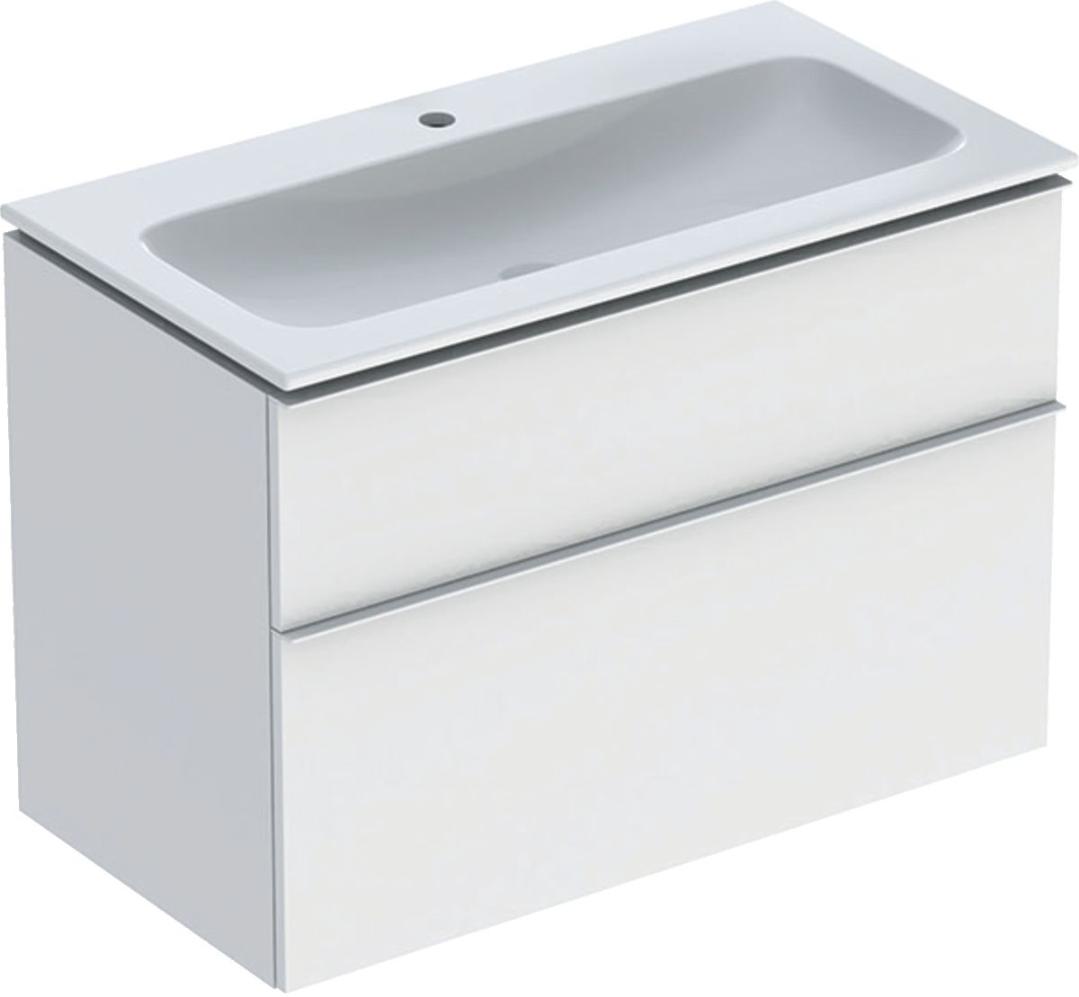 Geberit iCon Set Slim umywalka z szafką 90 cm zestaw meblowy biały mat 502.337.01.3
