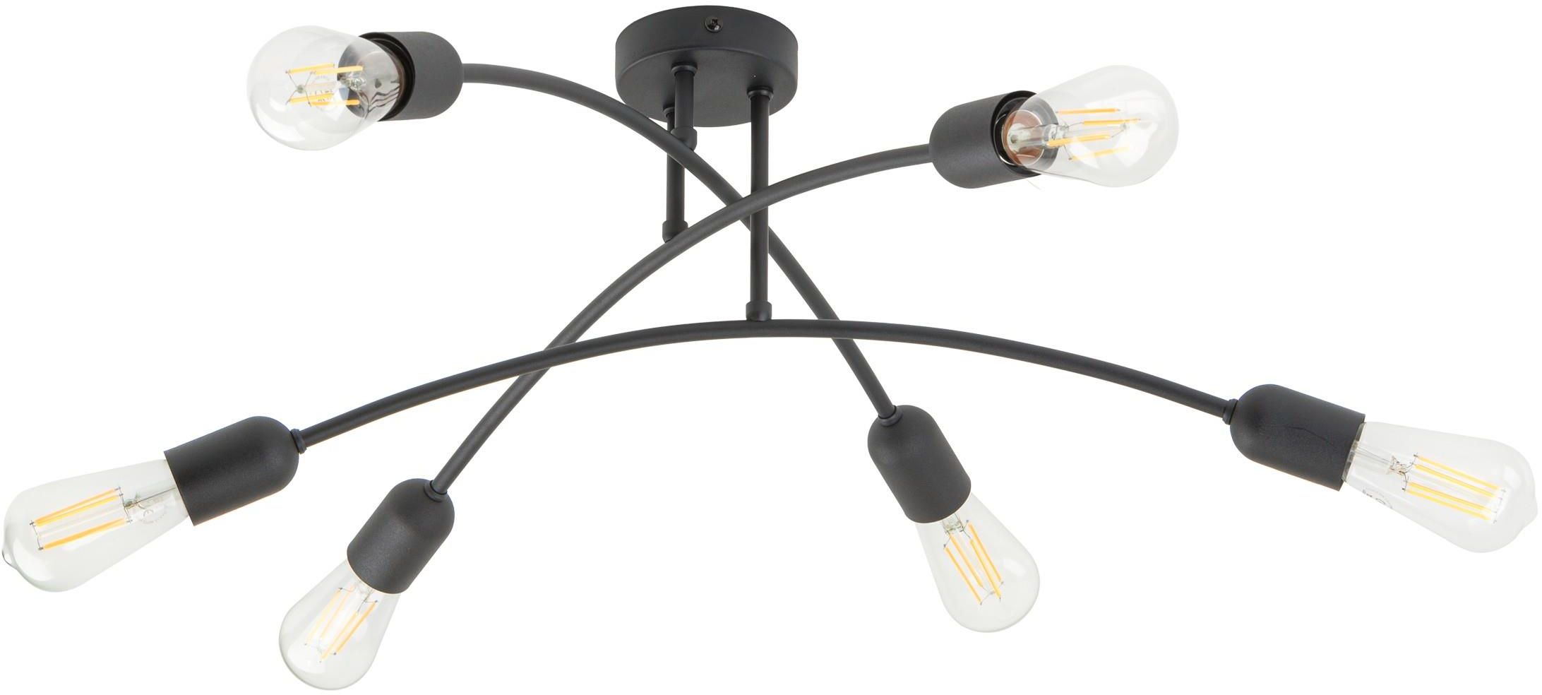 TK Lighting Helix lampa podsufitowa 6x15W czarna 4679