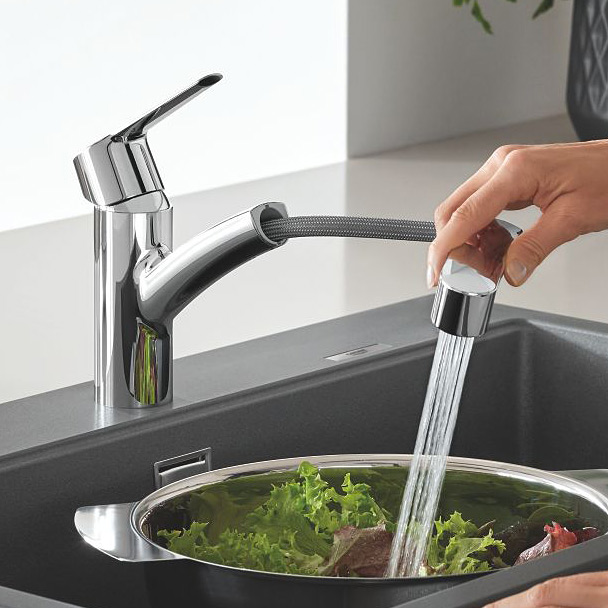 Grohe Start bateria kuchenna stojąca QuickFix z wyciąganą wylewką chrom 30531001 - Wysyłka w 24h