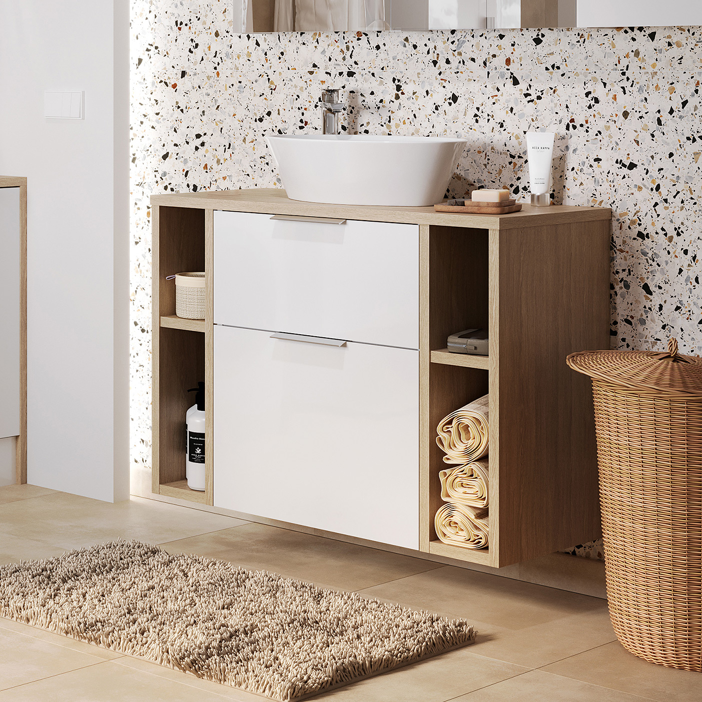Cersanit City szafka 20 cm podblatowa wisząca dąb S584-025-DSM