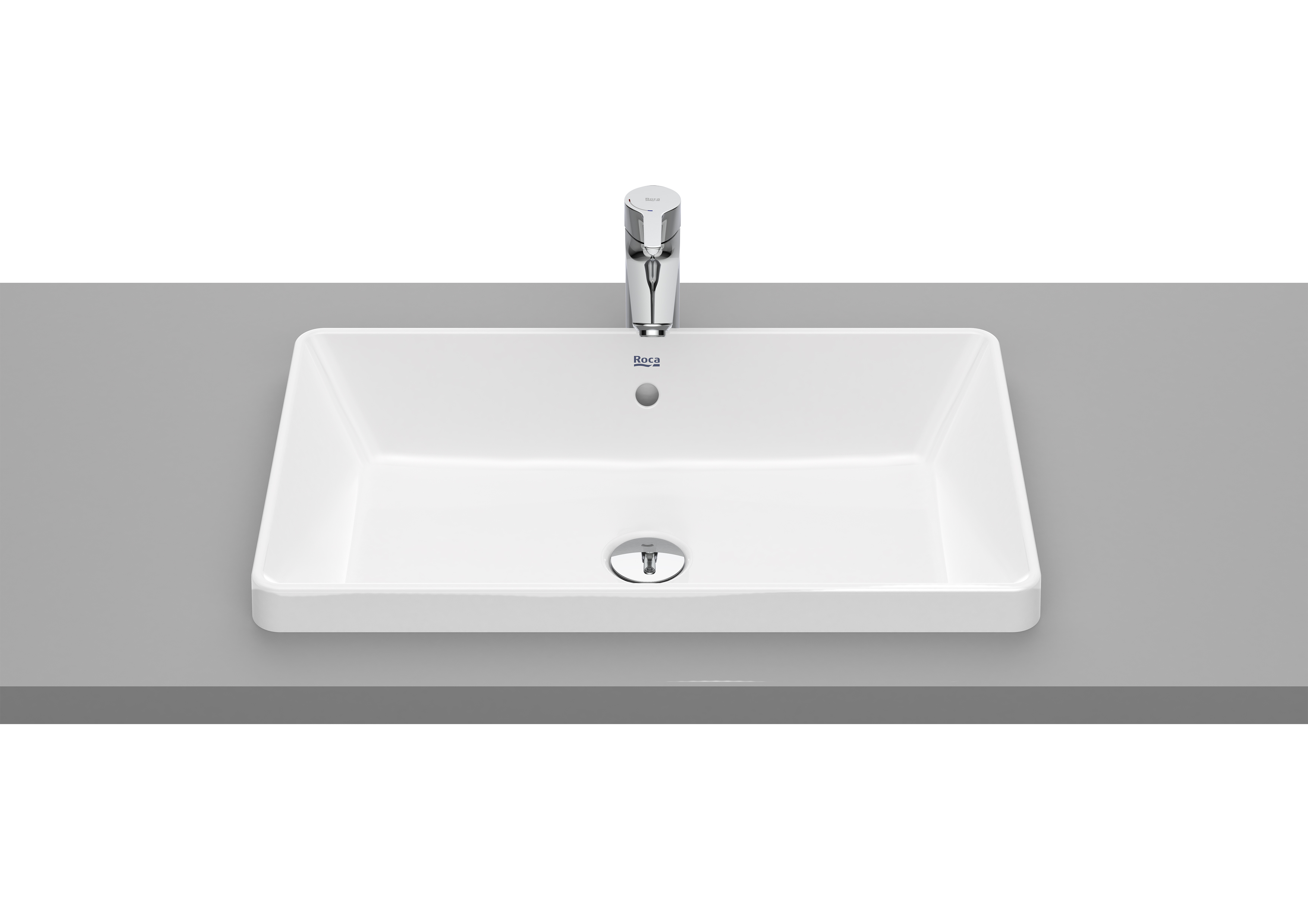 Roca Gap Square umywalka 60x37 cm prostokątna wpuszczana biała A3270Y8S00 - Wysyłka w 24h