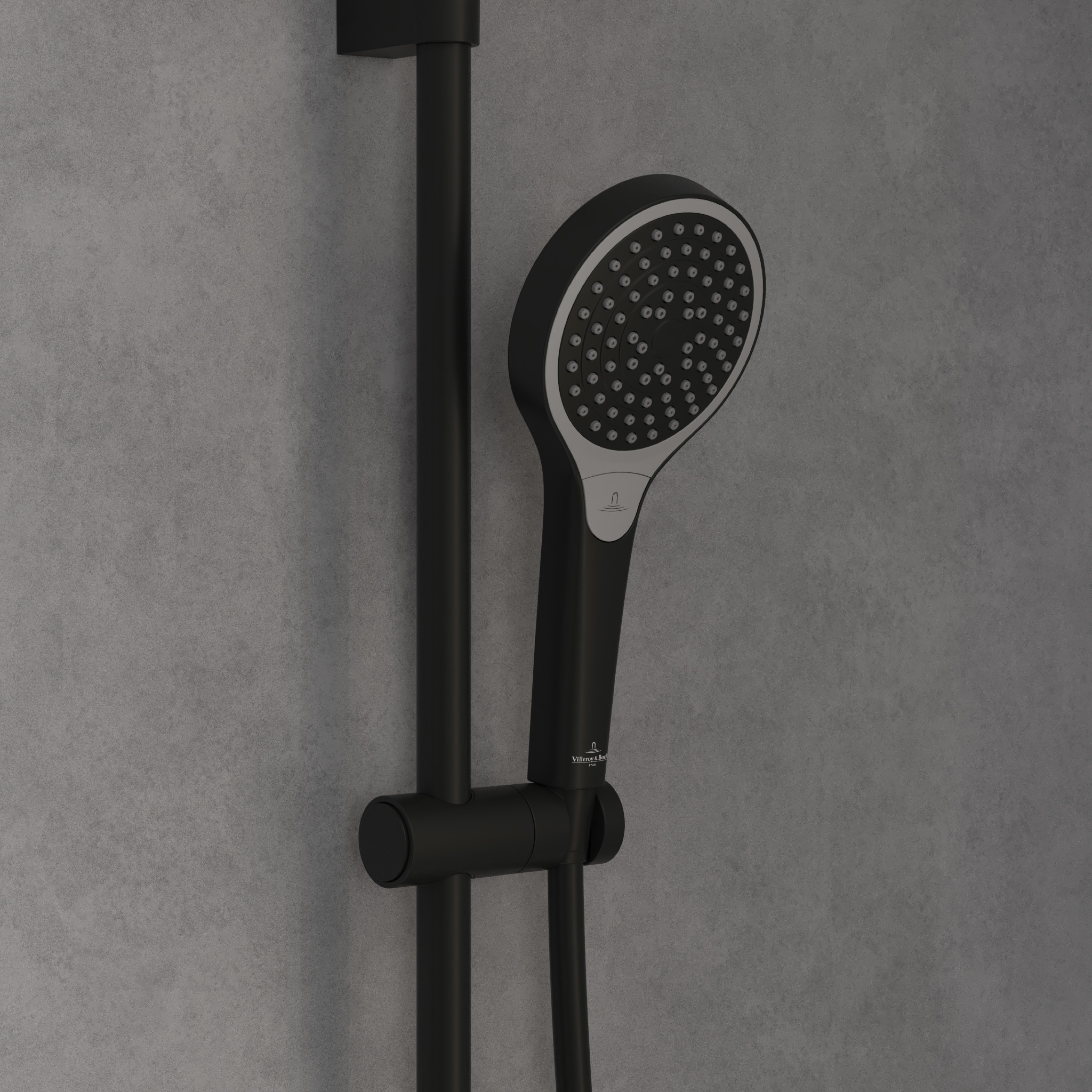 Villeroy & Boch Verve Showers zestaw prysznicowy ścienny czarny TVS109007000K5 - Wysyłka w 24h