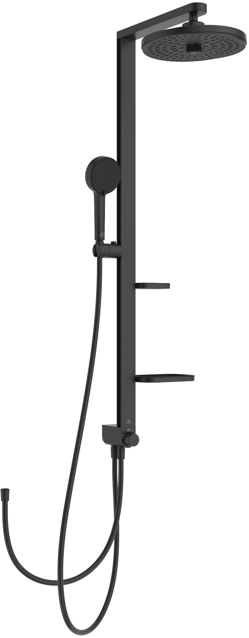 Ideal Standard Alu+ zestaw prysznicowy ścienny z deszczownicą czarny BD585XG
