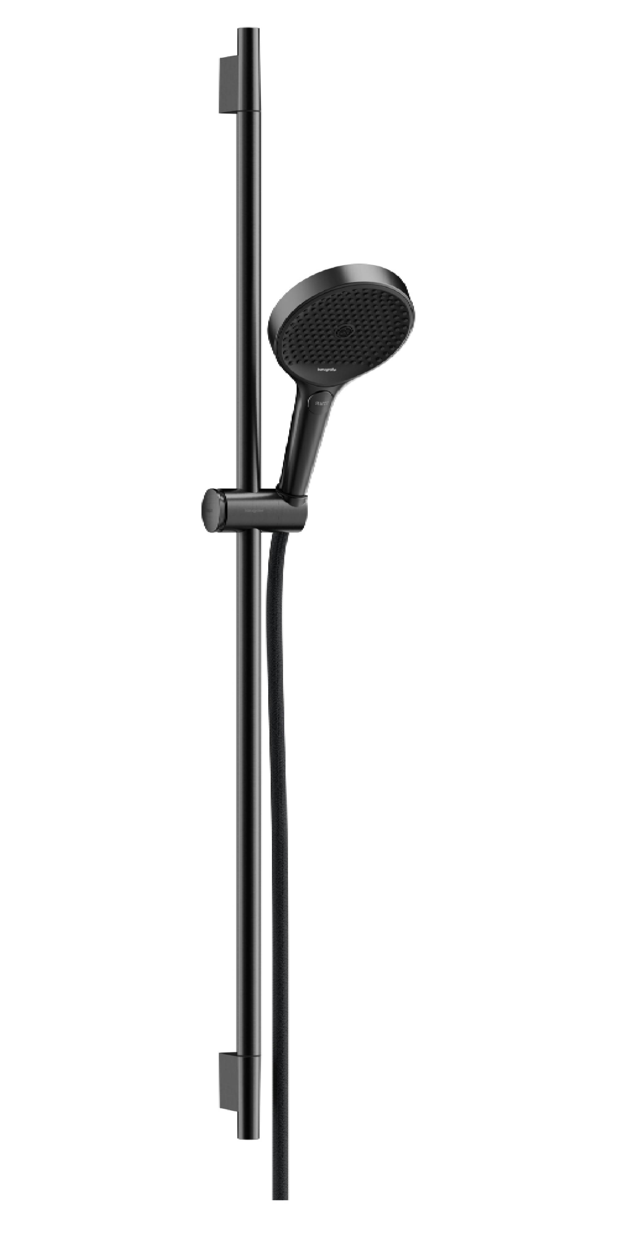 Hansgrohe Rainfinity zestaw prysznicowy ścienny EcoSmart czarny chrom szczotkowany 28744340