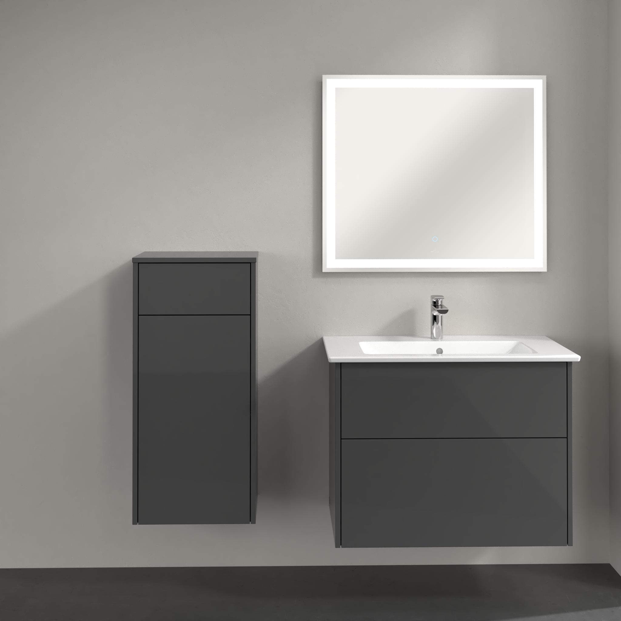 Villeroy & Boch Finero szafka boczna 86 cm wysoka wisząca niski lewa glossy grey C53100FP - Wysyłka w 24h