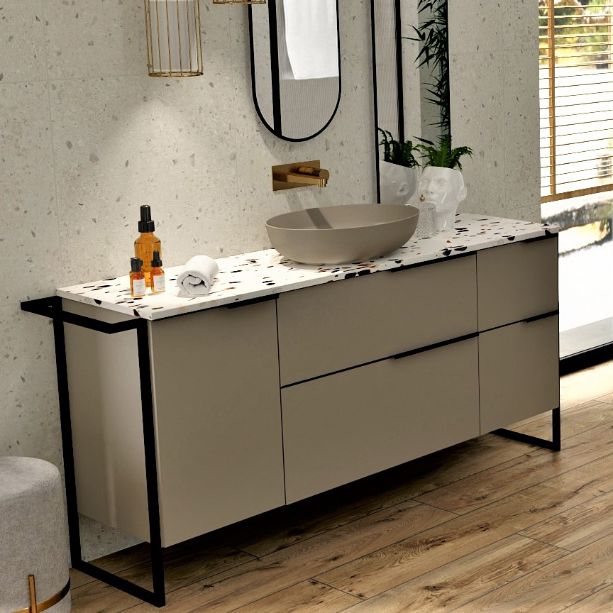 Elita Look szafka 80x44,9x63,5 cm podumywalkowa wisząca fume matt RE080801027020