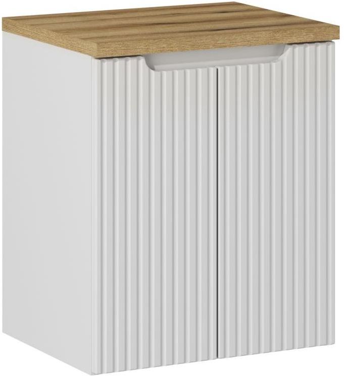 Zestaw Comad Nova White/Oak szafka z blatem 50 cm wisząca biały/dąb SET-NOW B OAK 50CM D