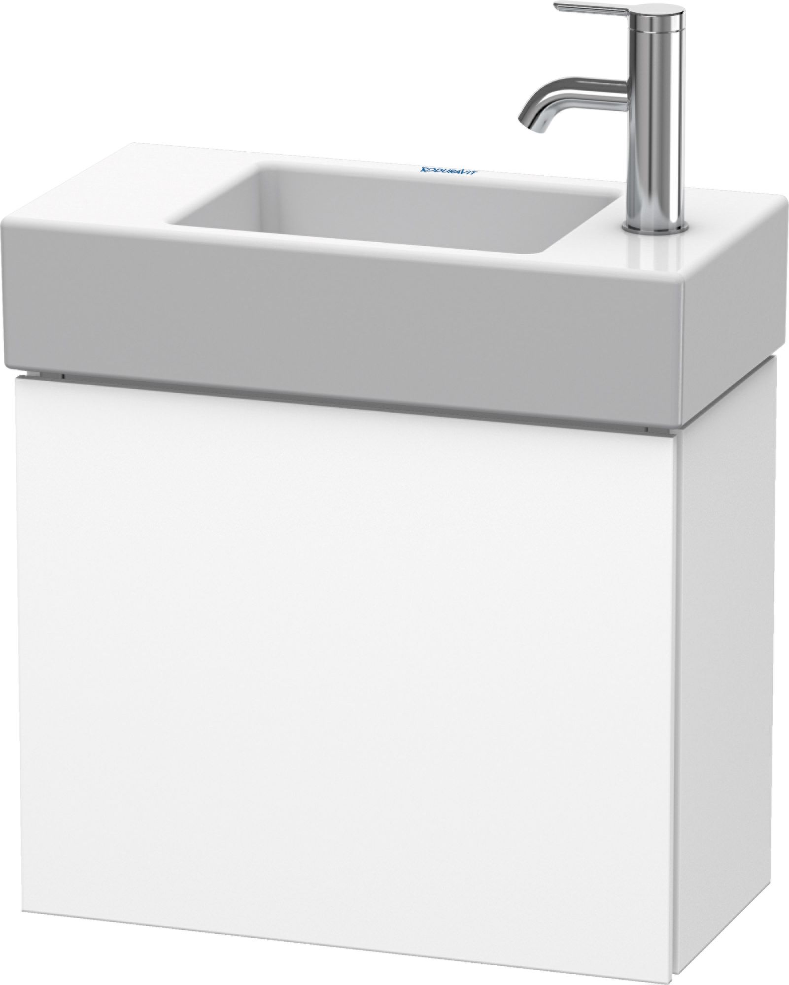 Duravit L-Cube szafka 48 cm podumywalkowa wisząca lewa biały mat LC6246L1818