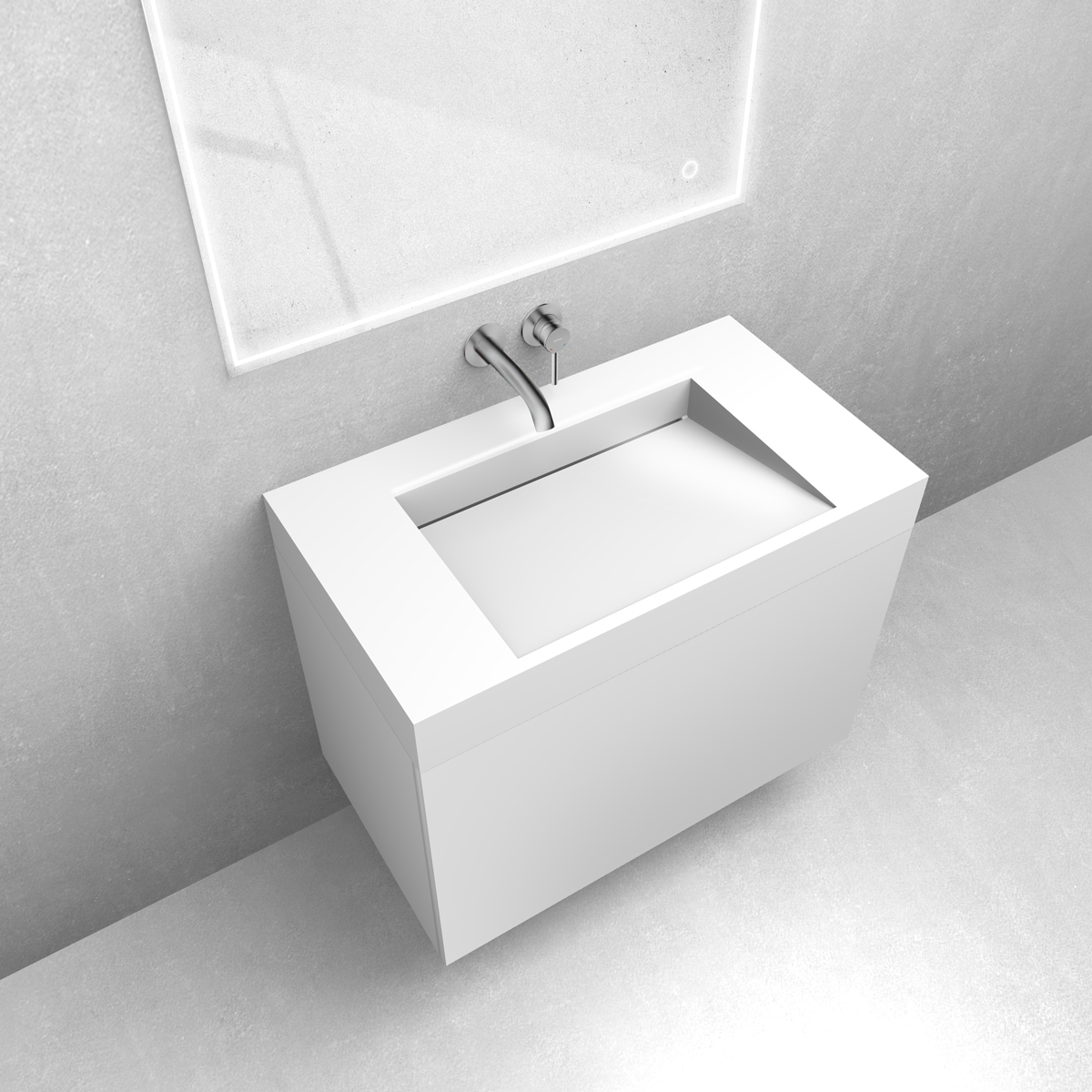 Zestaw Oltens Lun szafka podumywalkowa 80 cm z umywalką Stila LavaForm biały mat/biały połysk 68798000 - Wysyłka w 24h
