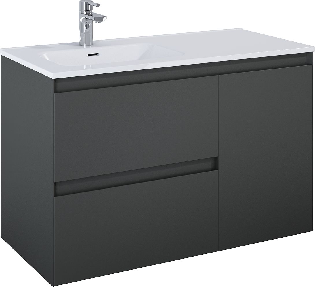 Elita Split szafka 100x45,8x63,5 cm podumywalkowa wisząca lewa anthracite matt RE011006056010