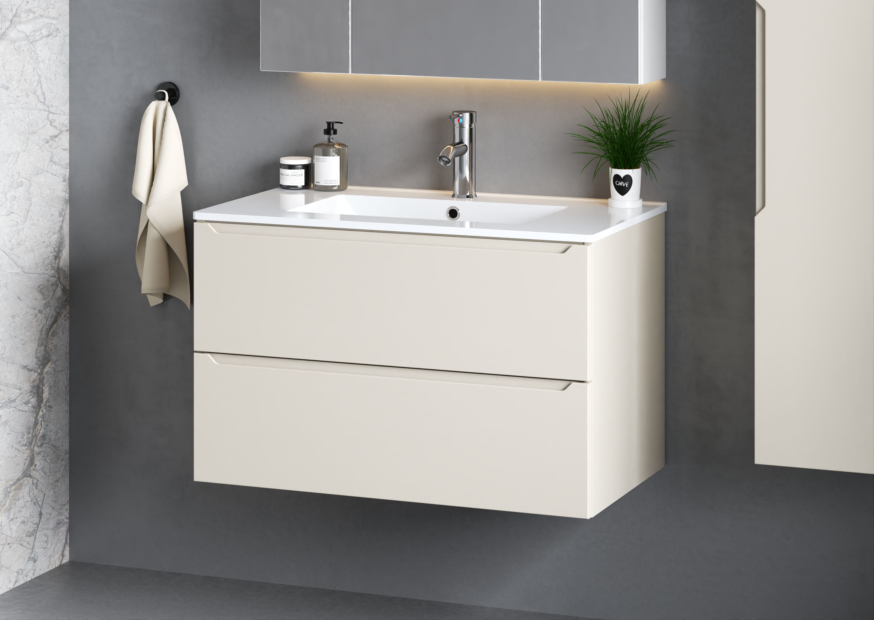 Megstyl Etna szafka 80x45,8x50 cm podumywalkowa wisząca kaszmir 2620