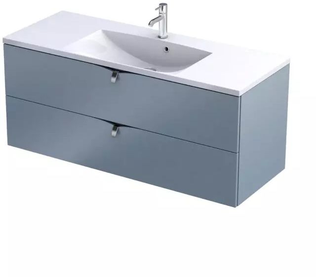 Oristo Siena szafka 119,6x45,5x50 cm podumywalkowa wisząca szaroniebieski mat OR45-SD2S-120-16