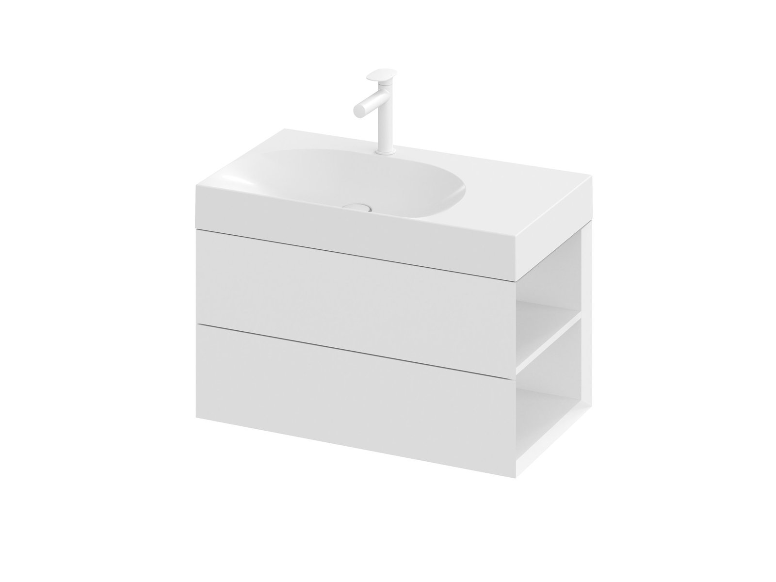 Ravak Lite szafka 80x45x43 cm podumywalkowa prawa wisząca biała X000001885