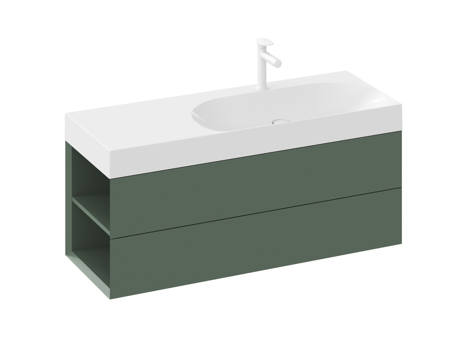 Ravak Lite szafka 120x45x43 cm podumywalkowa wisząca grey green X000001882