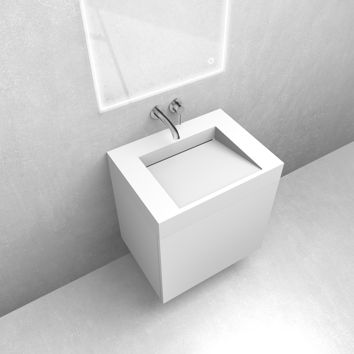 Zestaw Oltens Lun szafka podumywalkowa 60 cm z umywalką Stila LavaForm biały mat 68797000 - Wysyłka w 24h