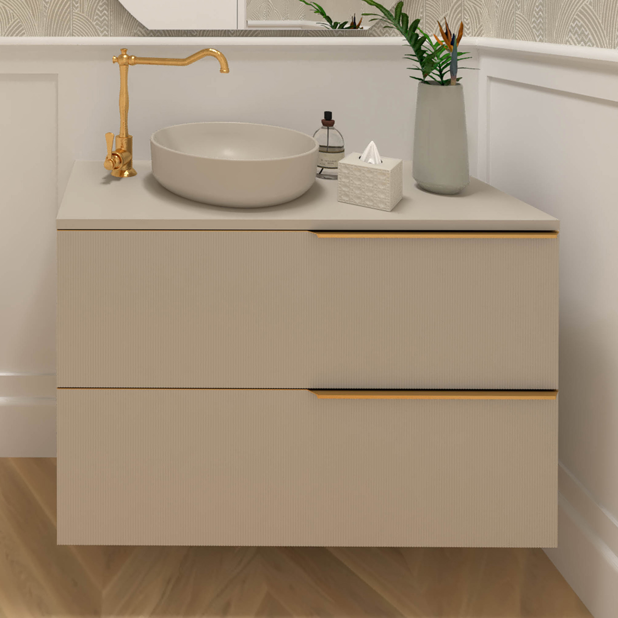 Elita Look szafka 80x44,9x63,5 cm podumywalkowa wisząca fume matt RE010801027020