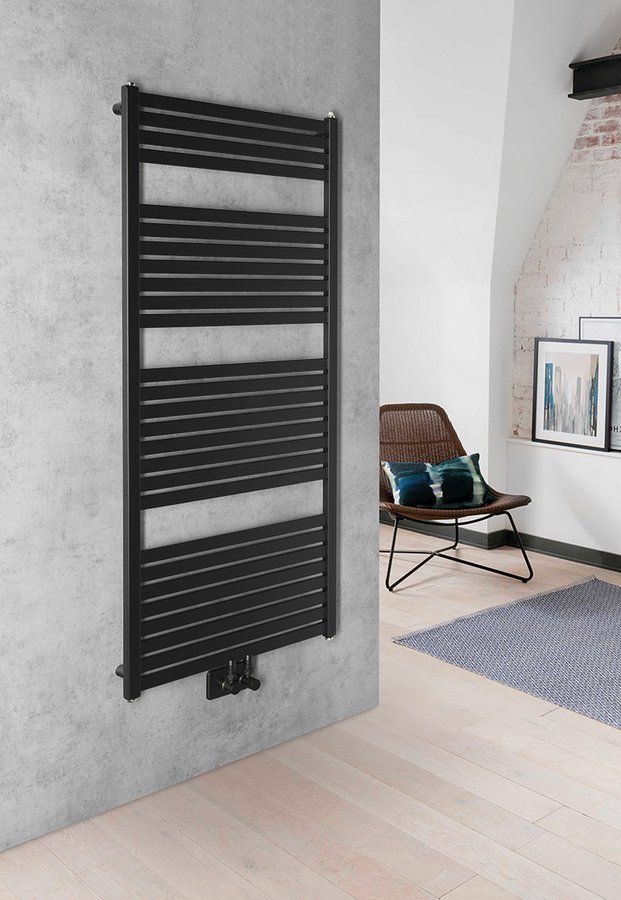 Aqualine Tondi grzejnik łazienkowy dekoracyjny 133x60 cm czarny DT486T