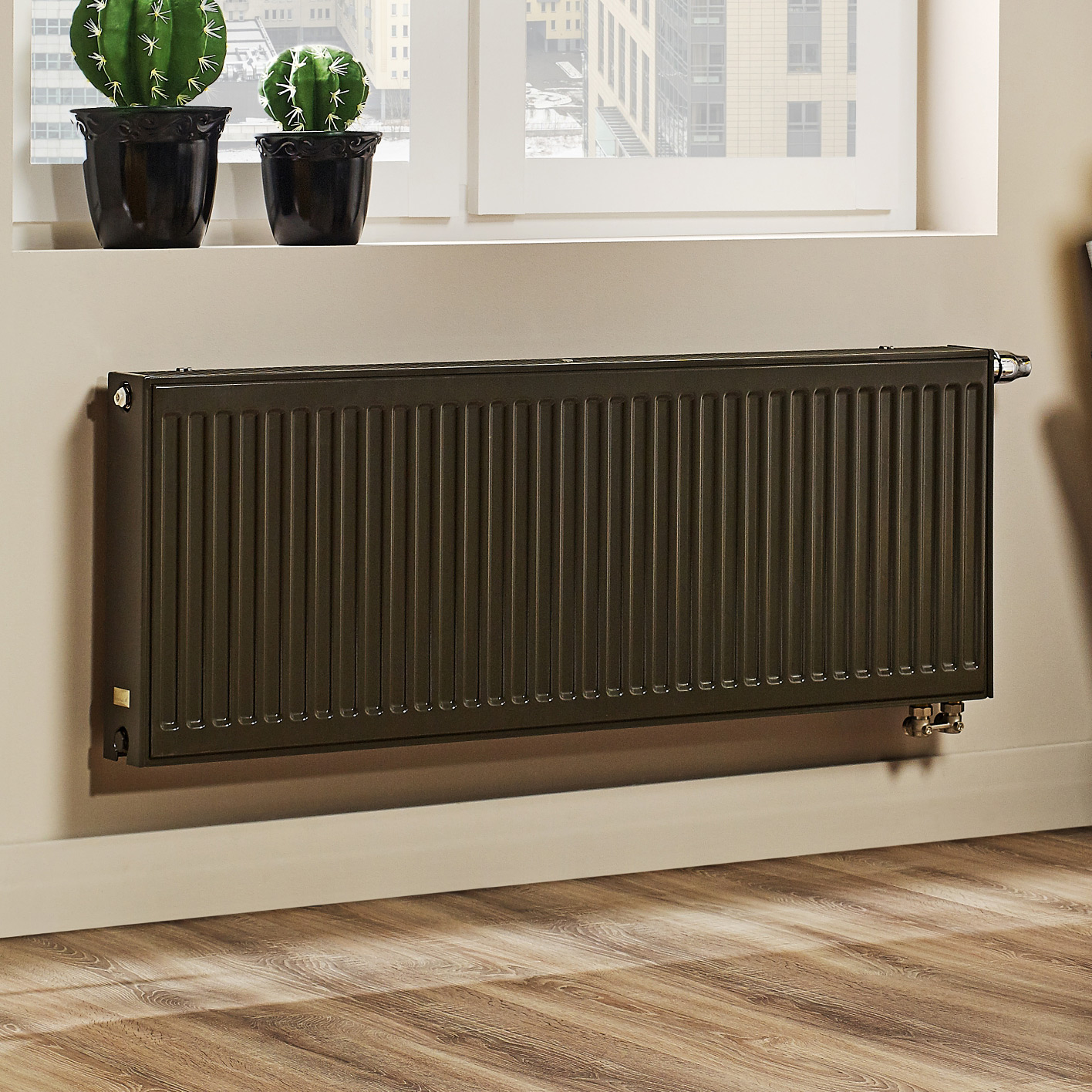 Purmo Ventil Compact grzejnik płytowy 60x100 cm podłączenie dolne biały CV22 600x1000 - Wysyłka w 24h