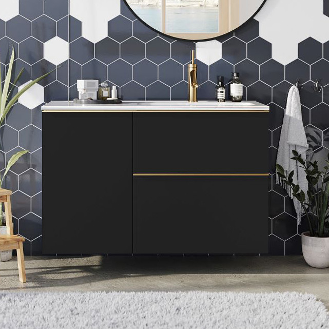 Elita Look szafka 40x44,9x63,5 cm boczna wisząca black matt RE080402027160