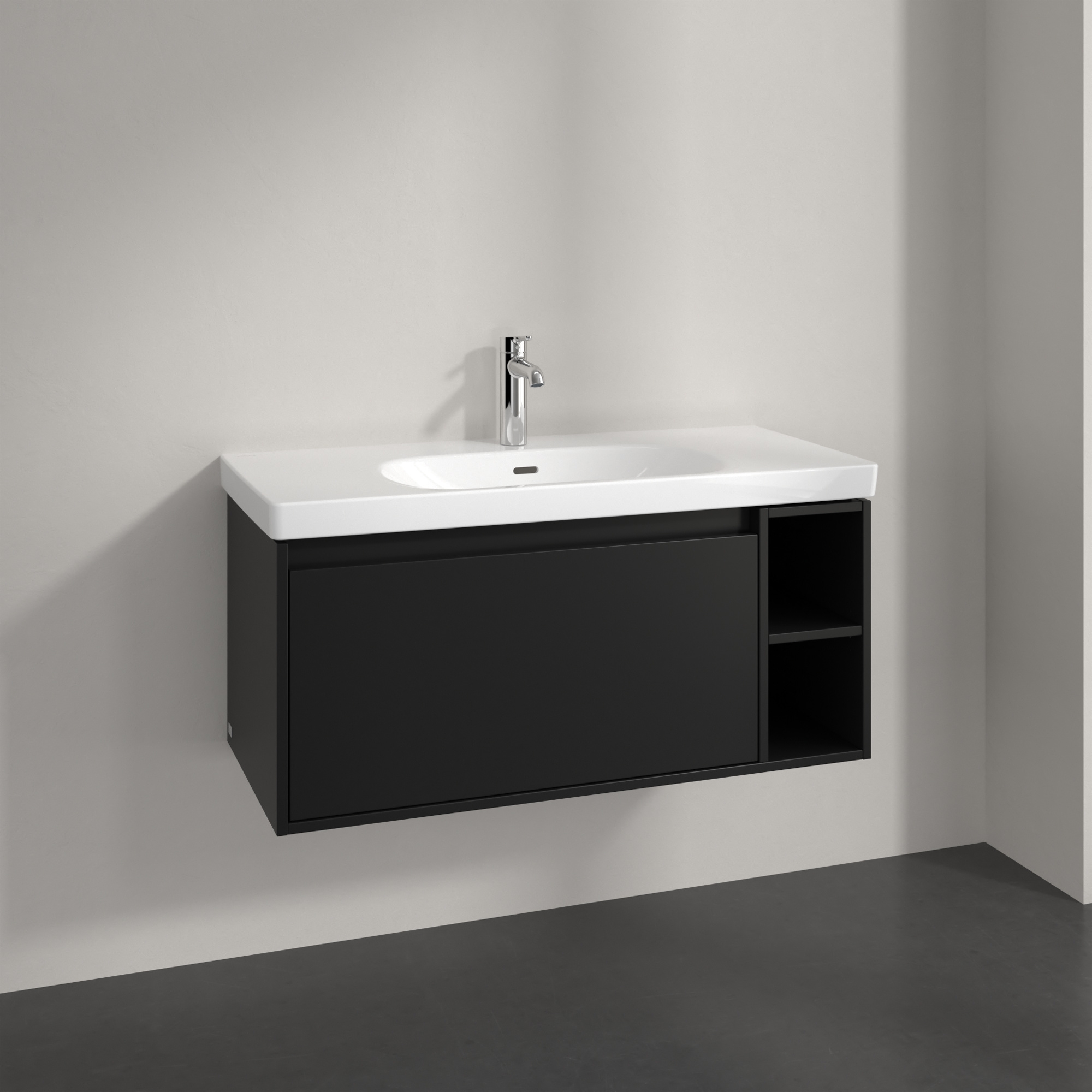 Villeroy & Boch Skyla szafka 97,2x43,9x43,6 cm podumywalkowa wisząca Volcano Black C79100VL