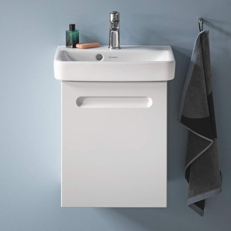 Duravit No.1 szafka 39 cm podumywalkowa wisząca lewa biały mat N14266L18180000