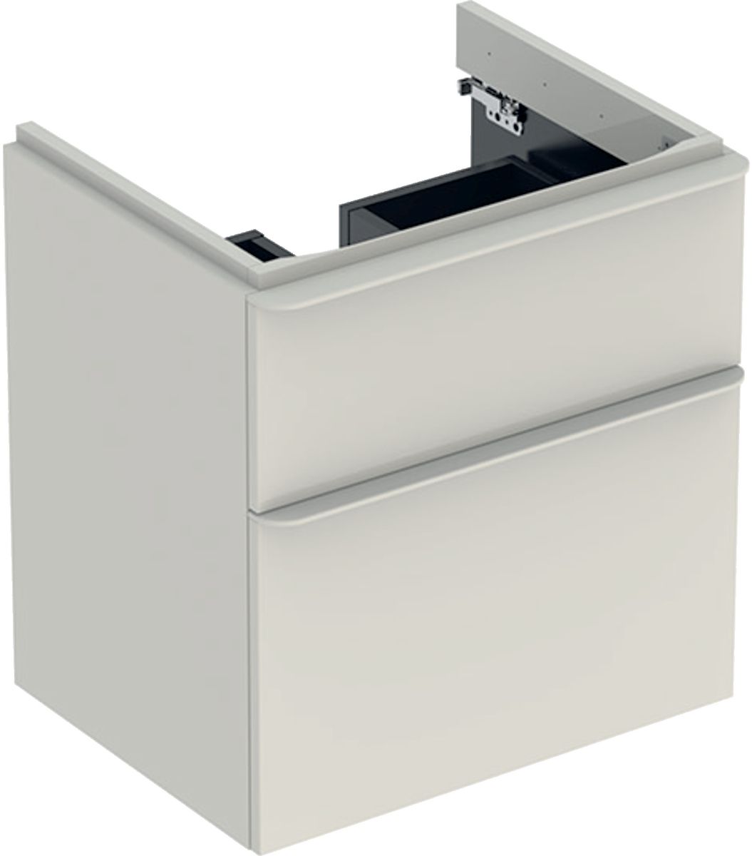 Geberit Smyle Square szafka 58,4 cm podumywalkowa wisząca sand grey 500.352.JL.1