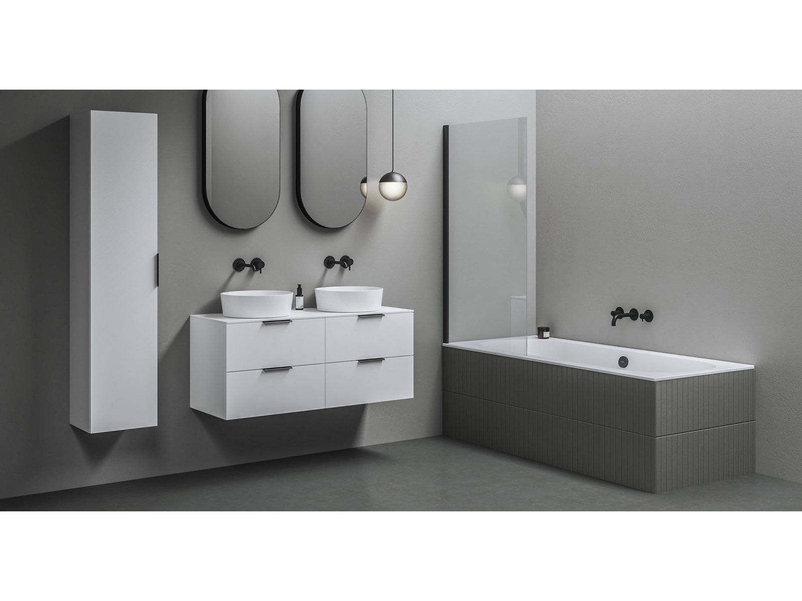 Ravak Comfort szafka 35 cm wisząca słupek boczny biały X000001821