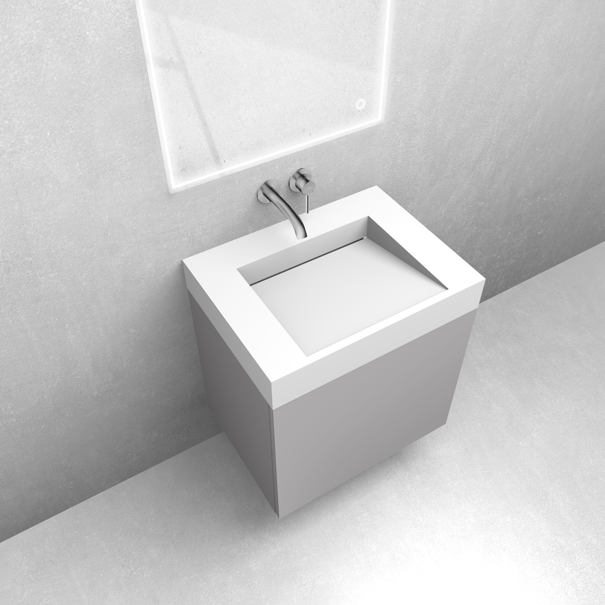 Zestaw Oltens Lun szafka podumywalkowa 60 cm z umywalką Stila LavaForm kaszmir/biały mat 68797900 - Wysyłka w 24h