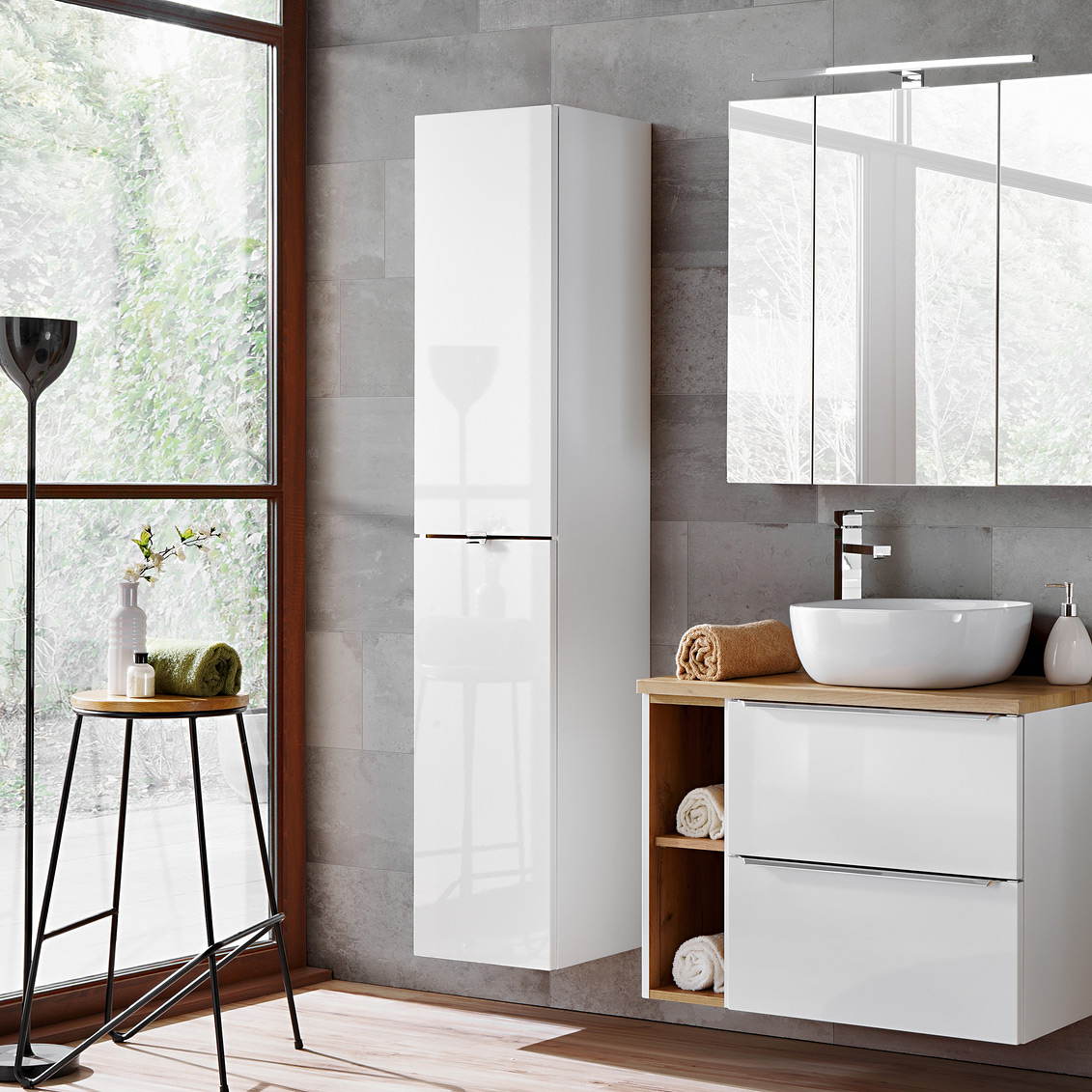 Comad Capri White szafka 35x33x170 cm boczna wisząca biała CAPRI WHITE 800B FSC