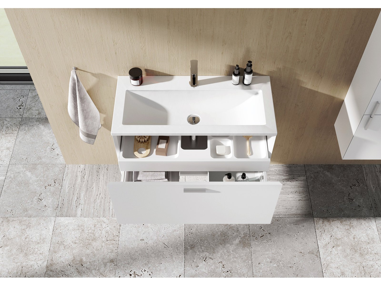Ravak Clear II szafka 80x38x40 cm podumywalkowa wisząca biała X000001642