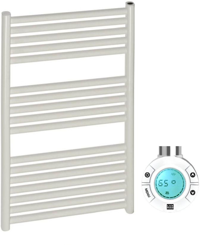 Zestaw Luxrad Ares Elektro grzejnik elektryczny 115,2x45 cm z grzałką biały (ARES11524509003ERG, GLX600B)