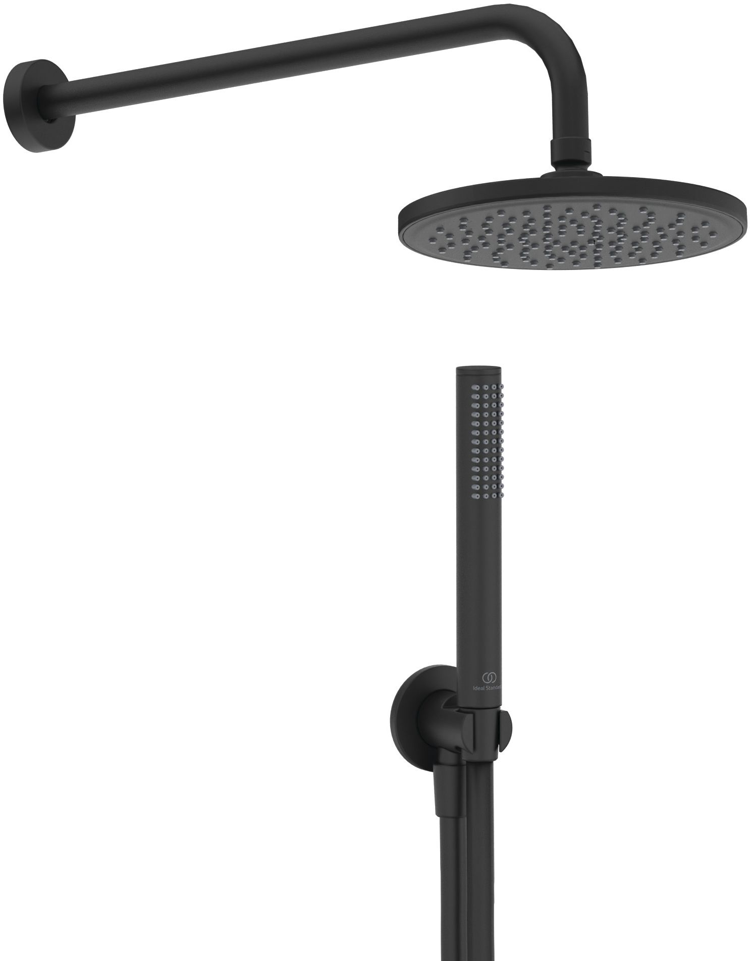 Ideal Standard Idealrain zestaw prysznicowy podtynkowy z deszczownicą czarny BD389XG