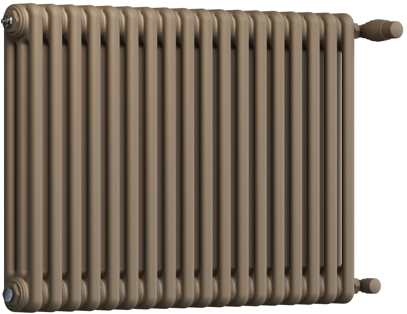 Irsap Tesi 3 grzejnik pokojowy 56,5x81 cm podłączenie boczne piaskowy ciemny IRS-TES-3056-18-2C-B