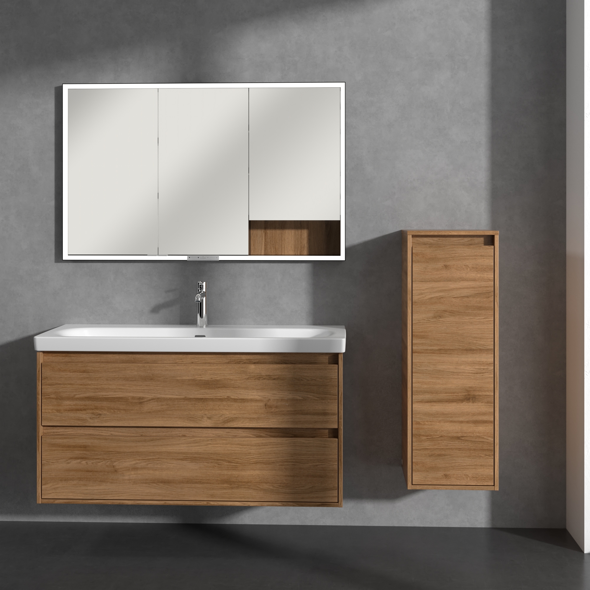 Villeroy & Boch Skyla szafka 35x34,9x100 cm boczna wisząca prawa Oak Kansas C80201RH
