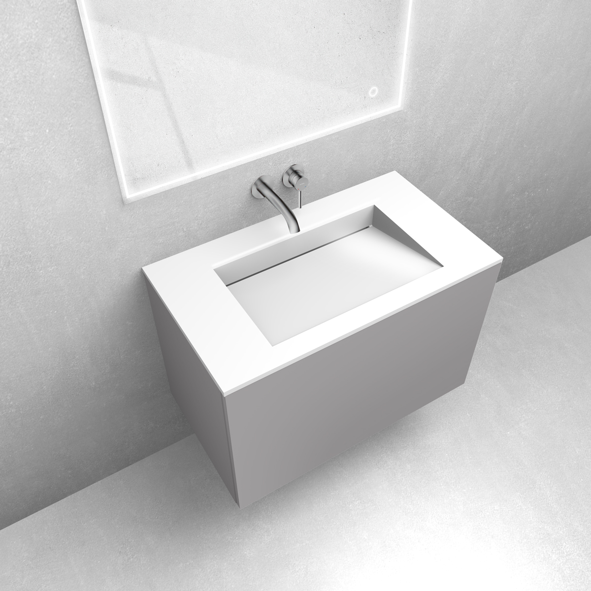 Zestaw Oltens Lun szafka podumywalkowa 80 cm z umywalką Stila LavaForm kaszmir/biały połysk 68760900 - Wysyłka w 24h