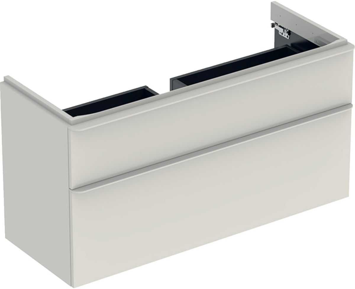 Geberit Smyle Square szafka 118,4 cm podumywalkowa wisząca sand grey 500.355.JL.1