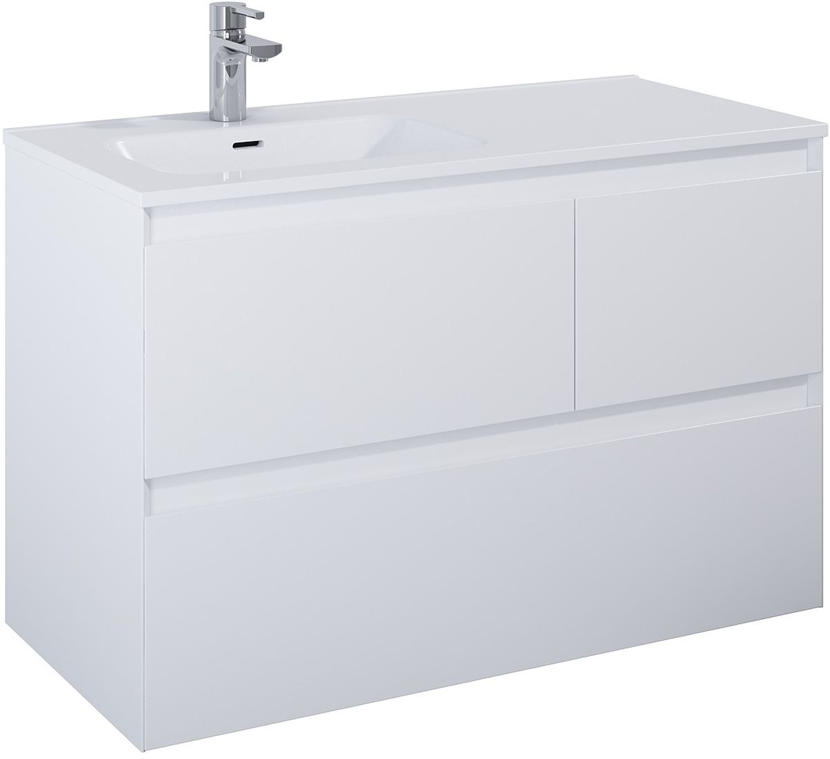 Elita Split szafka 100x45,8x63,5 cm podumywalkowa wisząca lewa white matt RE011006155290