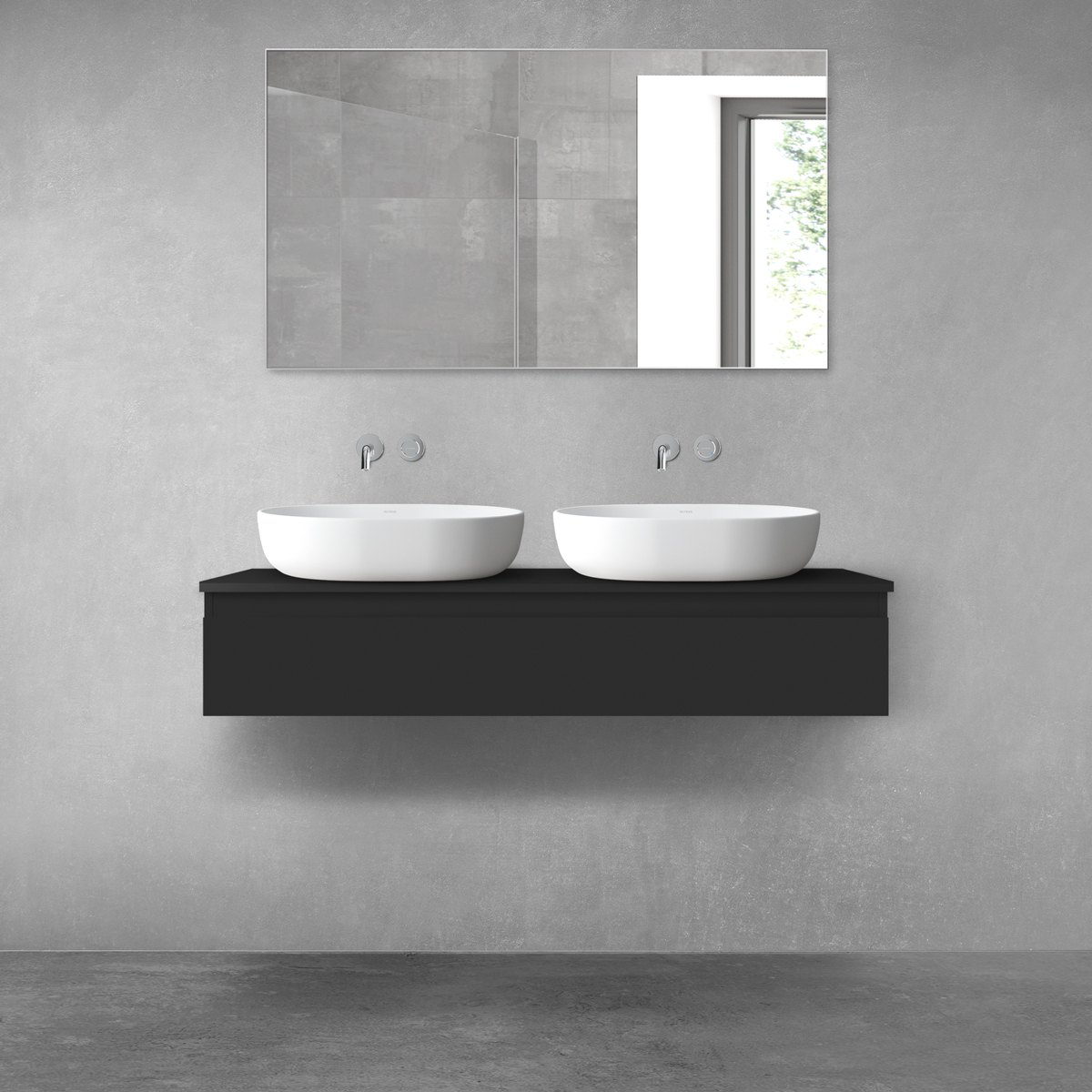 Oltens Vernal szafka 120 cm podumywalkowa wisząca czarny mat 60012300 - Wysyłka w 24h